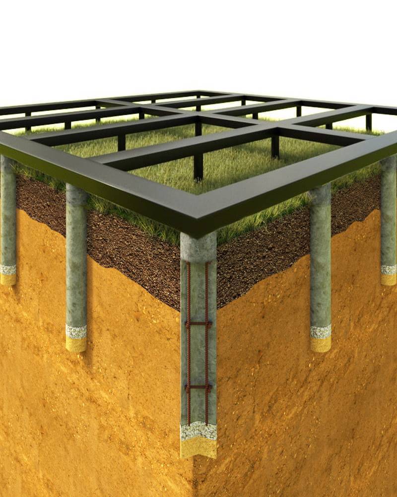 Свайно-ростверковый фундамент для дома из газобетона: что это, как рассчитать