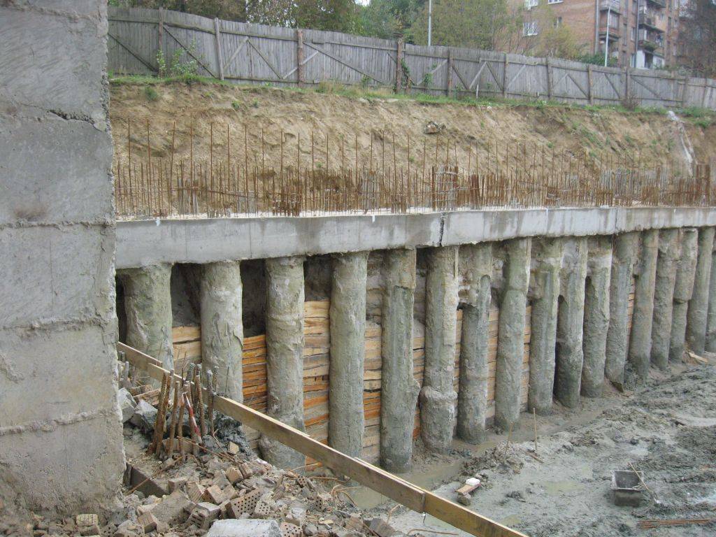 Варианты и технология строительства бетонных подпорных стен