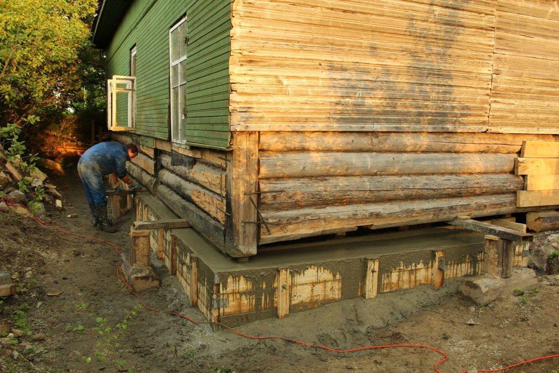 Ремонт фундамента деревянного дома своими руками - с фото и видео