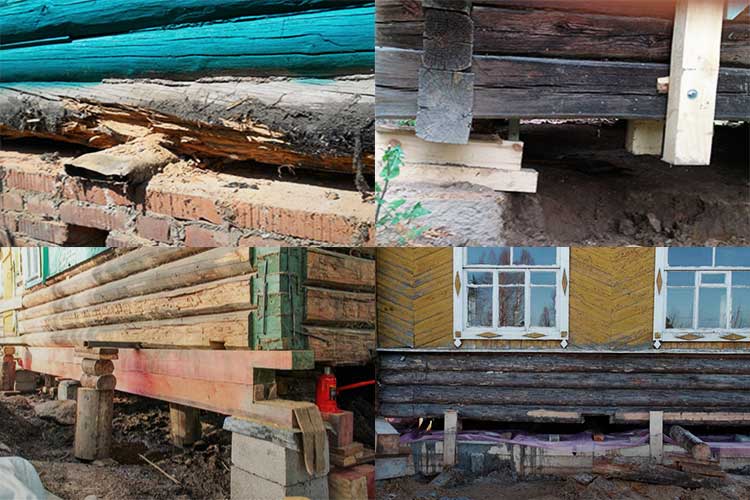 Замена ленточного фундамента под деревянным домом: причины повреждения ленты и способы ремонта старого основания