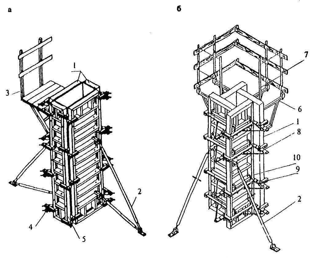 Заливка колонны в два этапа. разновидности опалубки для строительства монолитных колонн